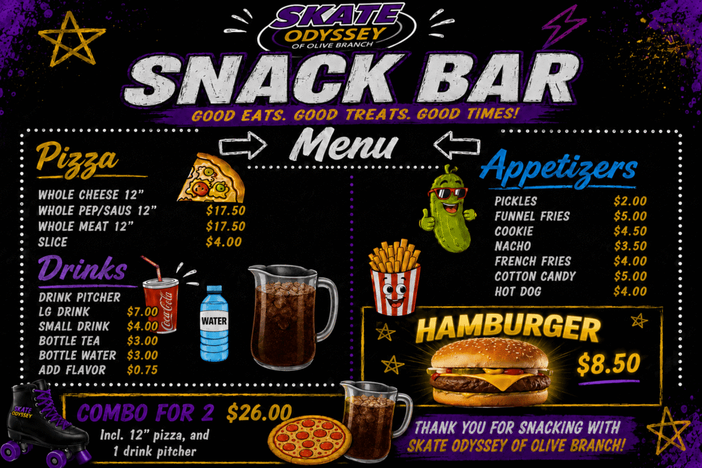Menu - Snack bar
